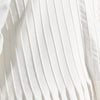 White Pleated Midi Flared Dress - BEYAZURA.COM