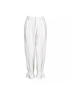 White Wide Leg Trousers And Jacket Set - BEYAZURA.COM