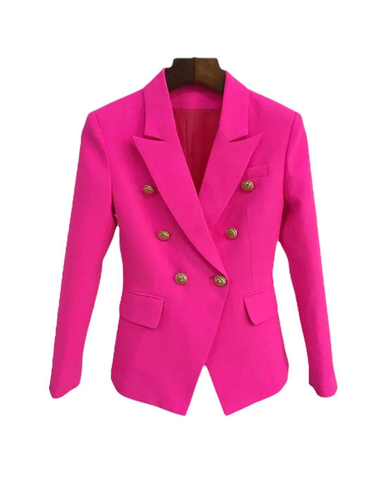 Women’s Double Breasted Slim Blazer - BEYAZURA.COM