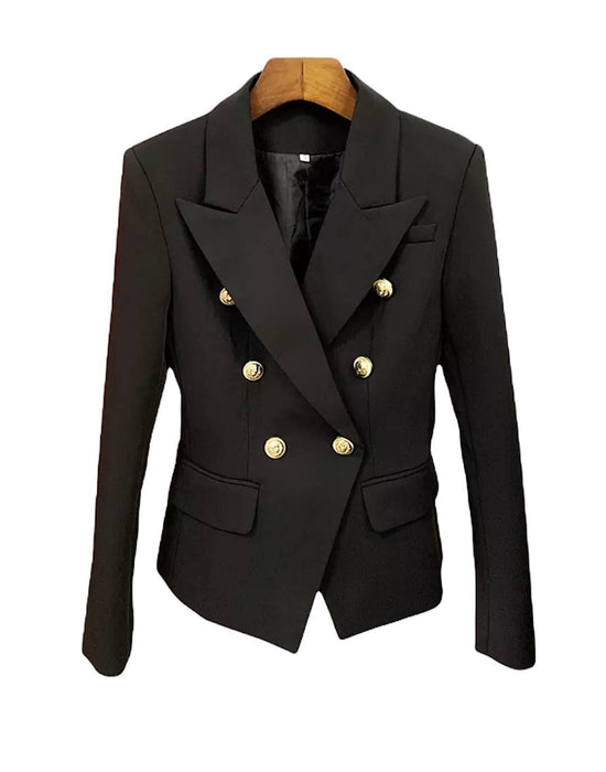 Women’s Double Breasted Slim Blazer - BEYAZURA.COM