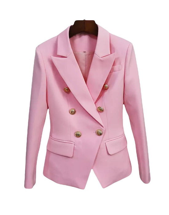 Women’s Double Breasted Slim Blazer - BEYAZURA.COM