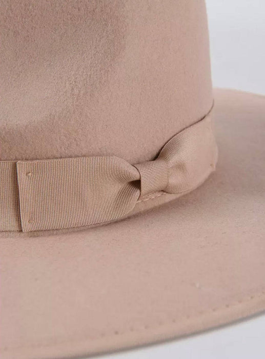 Wool Felt Wide Brim Hat - BEYAZURA.COM