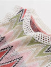 Zig Zag Lace Knit Crochet Summer Dress - BEYAZURA.COM