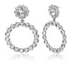 Pearl and Crystal Hoop Earrings - Beyazura.com