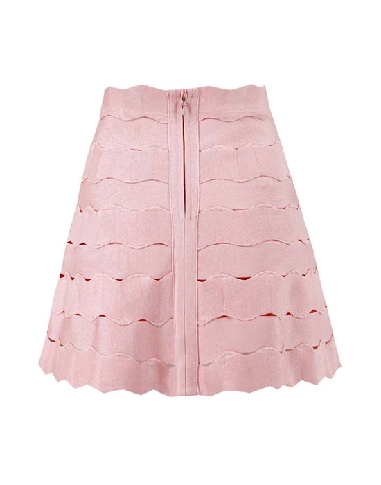 Jacquard Bandage Mini Skirt - Beyazura.com