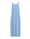 Fitted Plain Knit Midi Dress - Beyazura.com