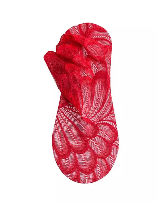 Sheer Low Cut Lace Socks - Beyazura.com