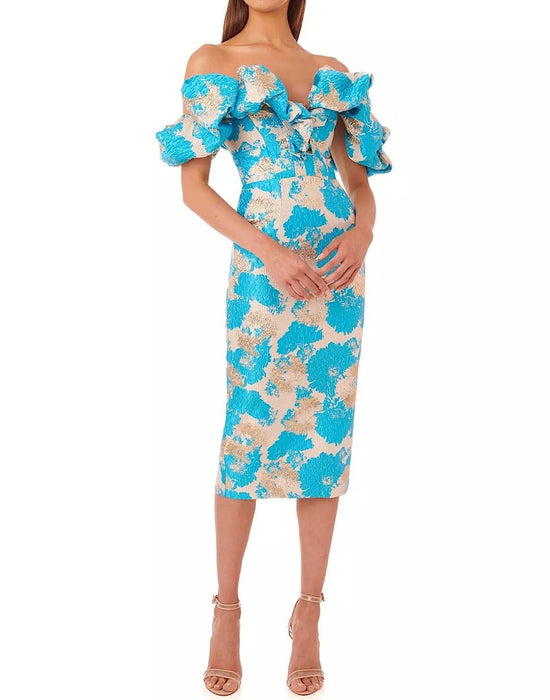 Knitted Jacquard Bandage Dress - Beyazura.com