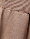 Ribbed Knit Pastel Camisole Cardigan Pants Three Piece Set - Beyazura.com