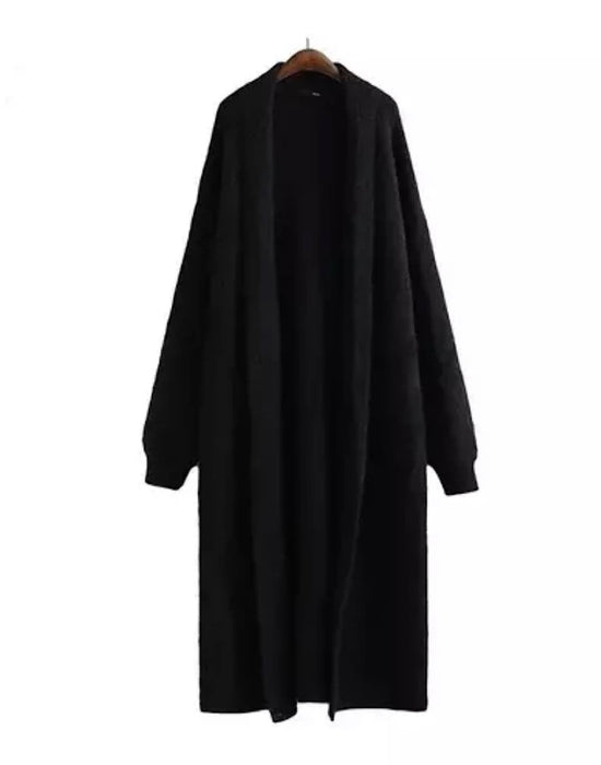 Maxi Mohair Faux Mink Cashmere Oversized Cardigan - Beyazura.com